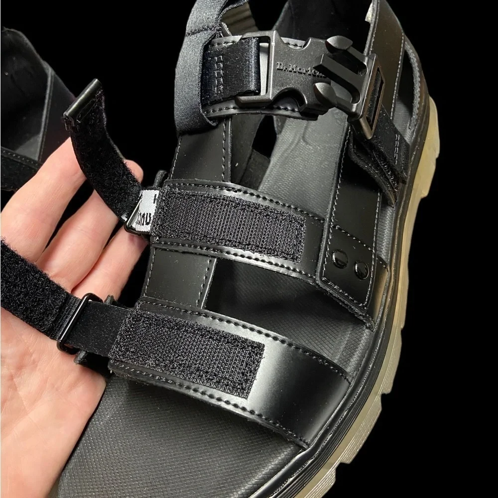 Dr. Martens Pearson Unisex Black Chunky Buckle Sandals NWT​ - Picture 3 of 11